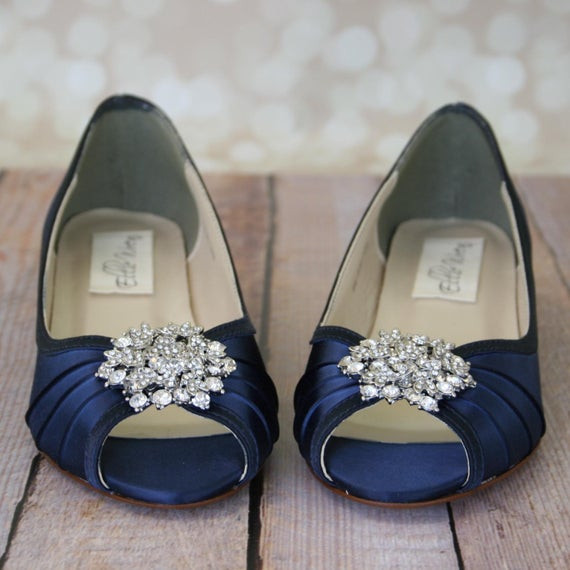 Navy Wedding Shoes
 Blue Wedding Shoes Navy Blue Shoes Custom Wedding Shoes