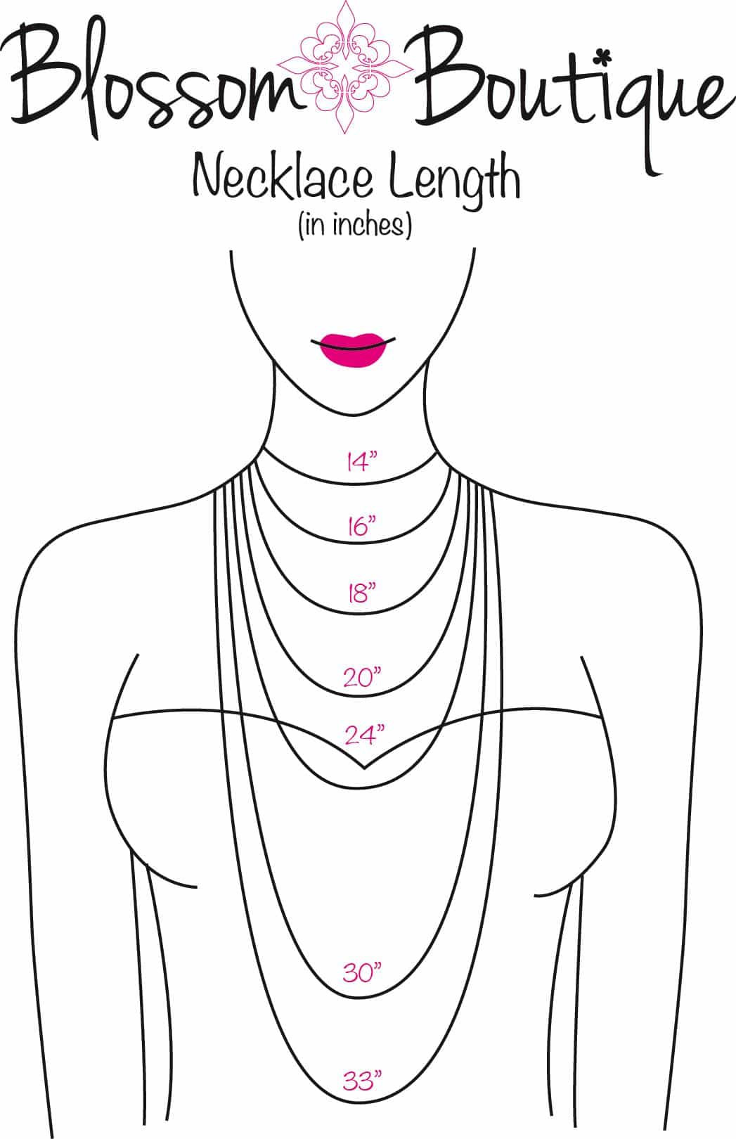 Necklace Lengths Chart
 Do you have a necklace length chart Evergreen
