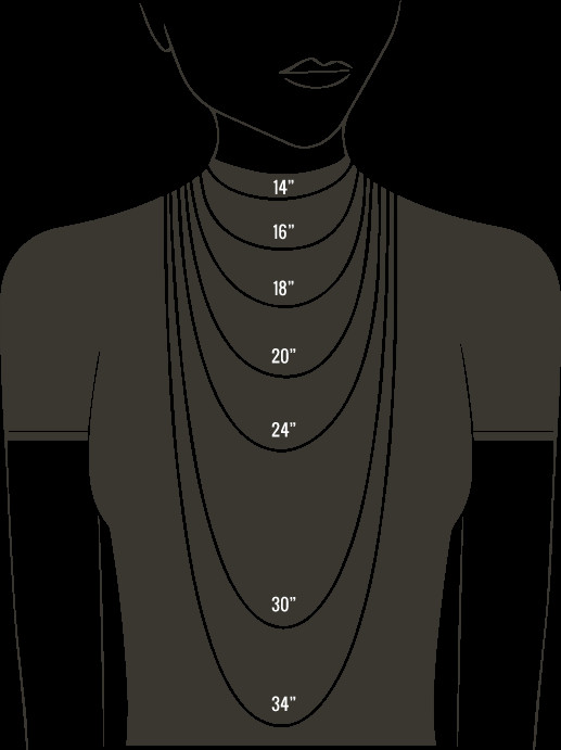 Necklace Lengths Chart
 NECKLACE SIZE CHART FOR WOMEN – Gemn Jewelery – Medium