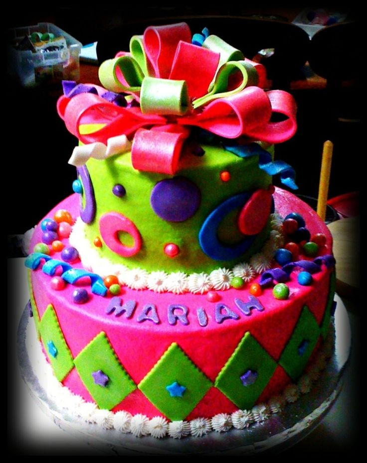 Neon Birthday Cakes
 46 best Cakes Glow In The Dark Cakes images on Pinterest