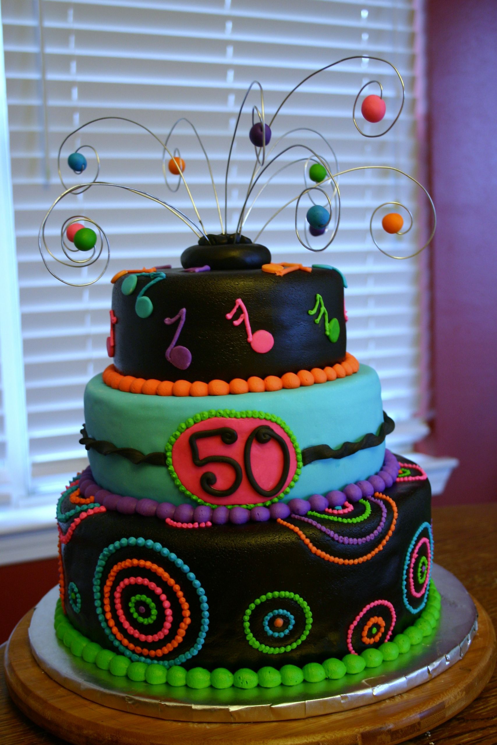 Neon Birthday Cakes
 Neon color cake