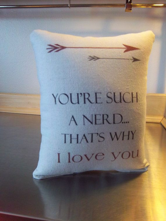 Nerd Gift Ideas For Boyfriend
 Valentine s t boyfriend t nerd pillow by