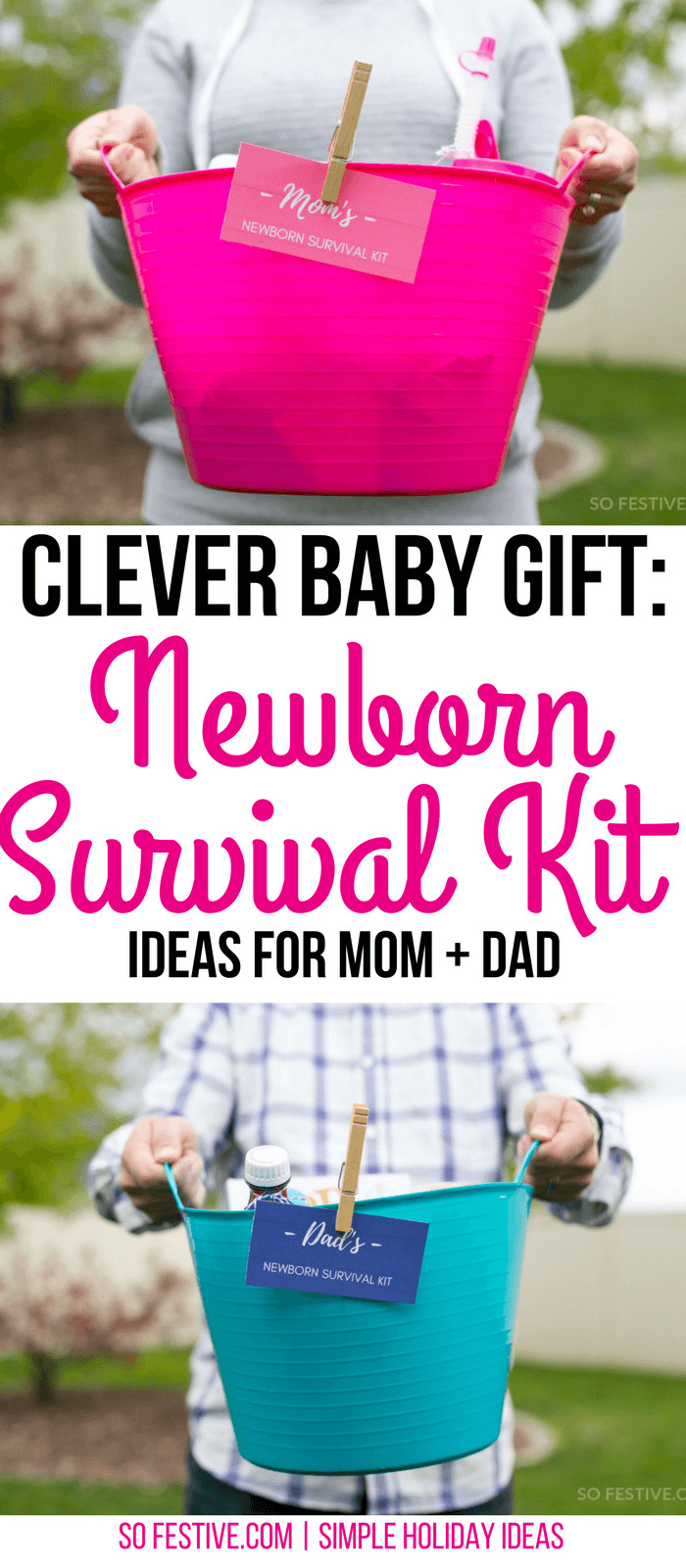 New Baby Gift Ideas
 How to Make a Newborn Survival Kit for a Baby Shower Gift