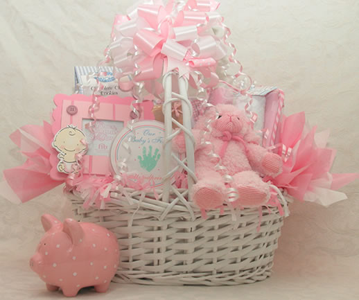 New Baby Girl Gift
 Baby Girl – A Gift Basket Full