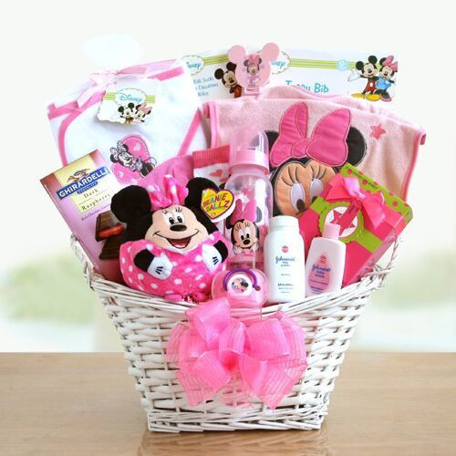 New Baby Girl Gift
 Minnie Mouse Baby Girl Gift Basket