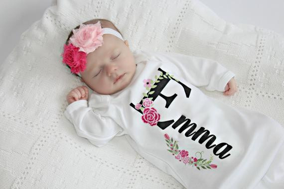 New Baby Girl Gift
 Personalized Baby Gift Girl Newborn Girl ing Home Outfit