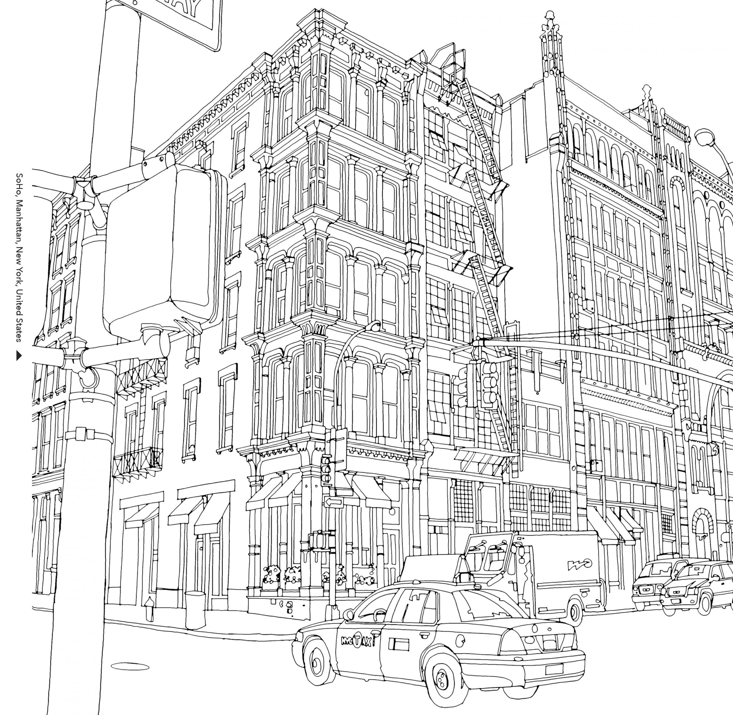 New Coloring Book For Adults
 The Surprising Popularity of An Urban Themed Coloring Book