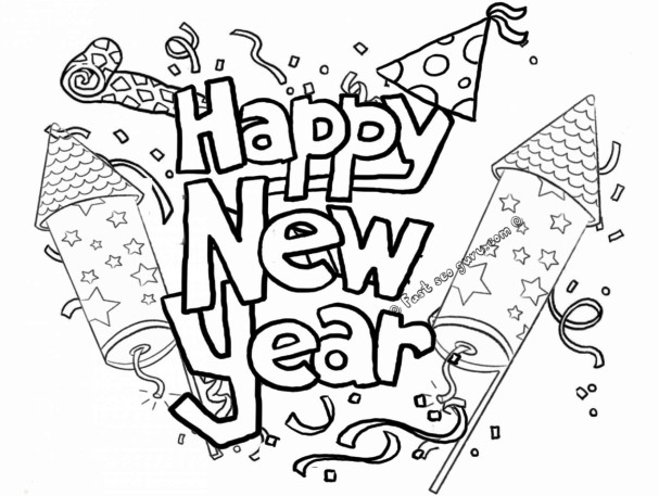 New Year Coloring Pages For Kids
 New Year Coloring Pages – Free Printable Happy New Year