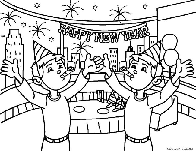 New Year Coloring Pages For Kids
 Printable New Years Coloring Pages For Kids