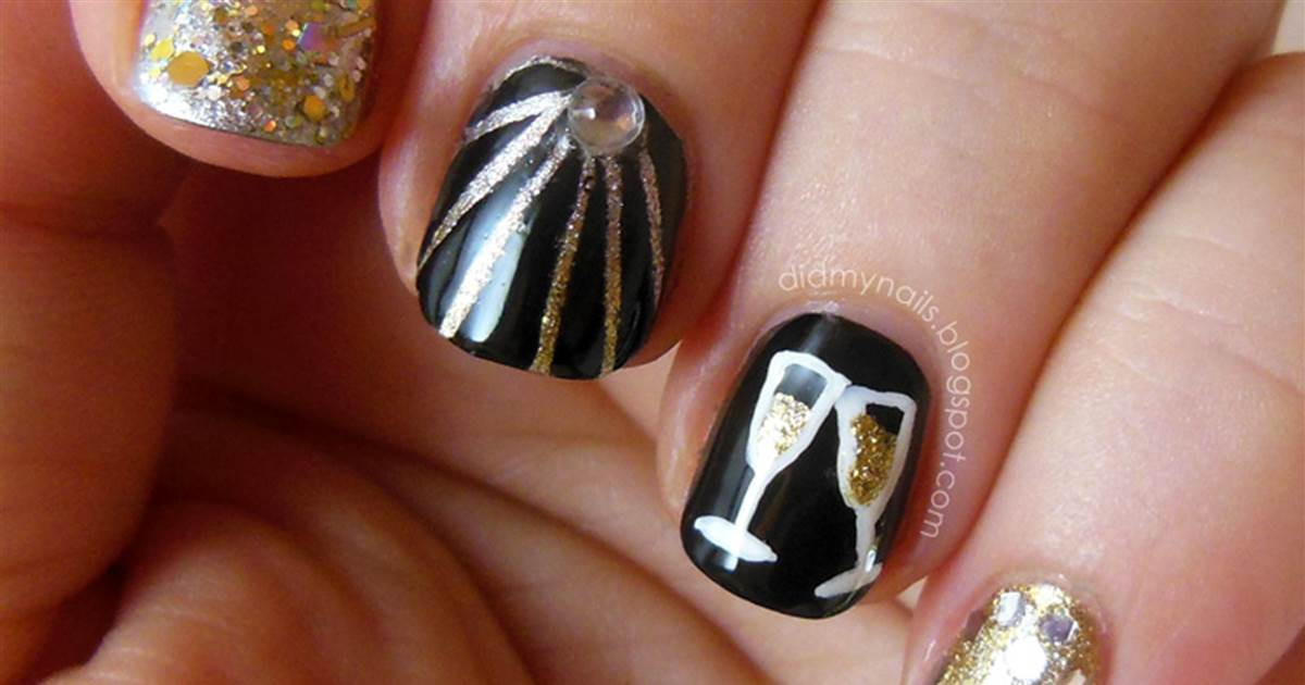 New Year Nail Ideas
 New Year s Eve nail art ideas as pretty as your party dress