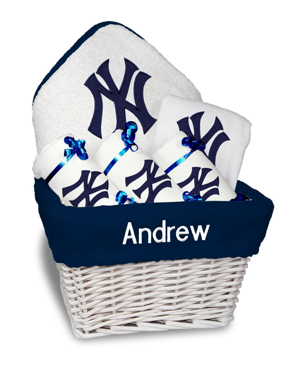 New York Baby Gifts
 Personalized New York Yankees Medium Gift Basket