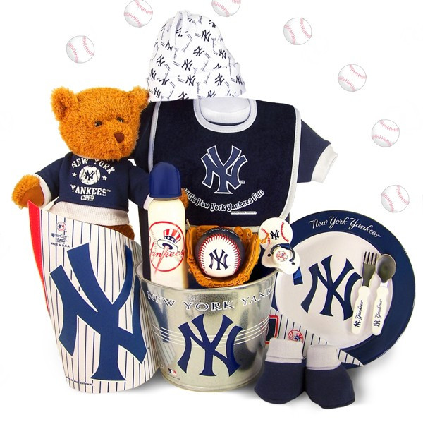 New York Baby Gifts
 Yankees Baseball Baby Gift Bucket