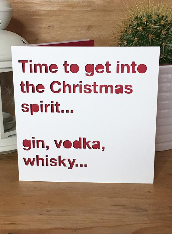 Nice Christmas Quotes
 Christmas Card Drink Spirit quote alcohol funny Christmas