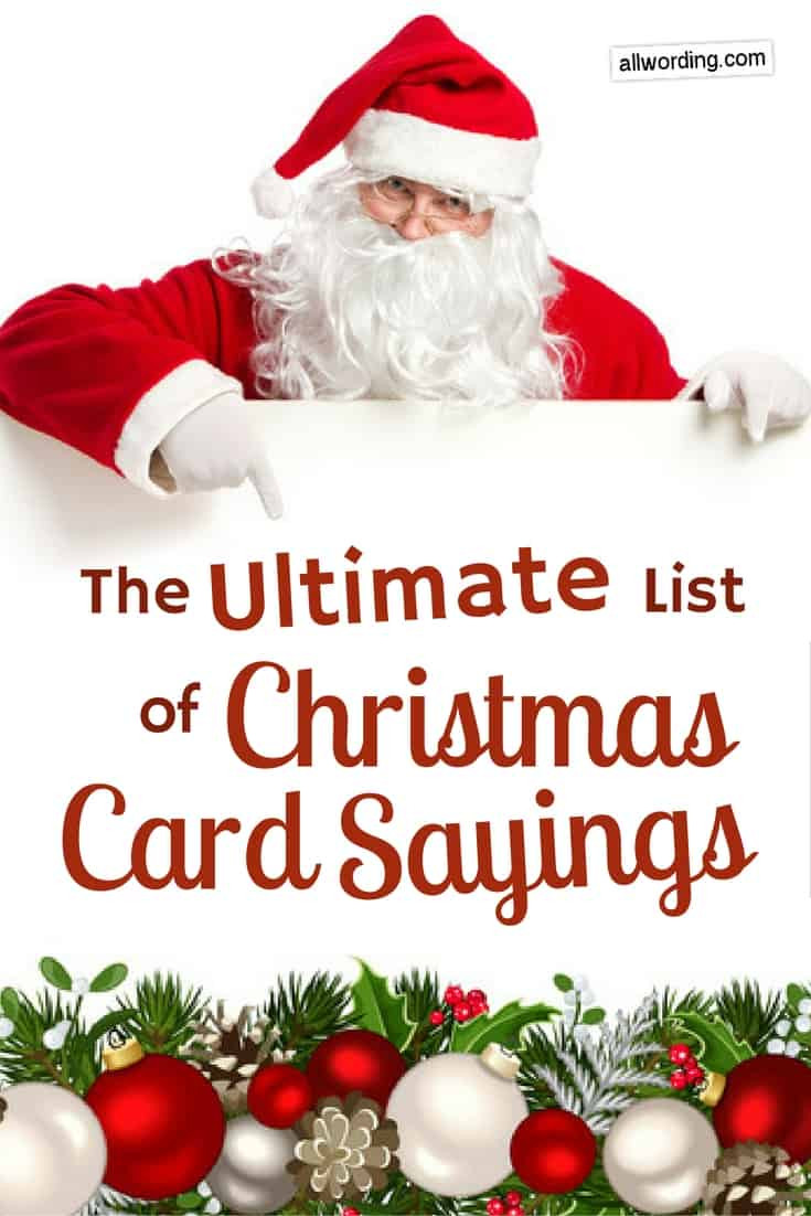 Nice Christmas Quotes
 The Ultimate List of Christmas Card Sayings AllWording