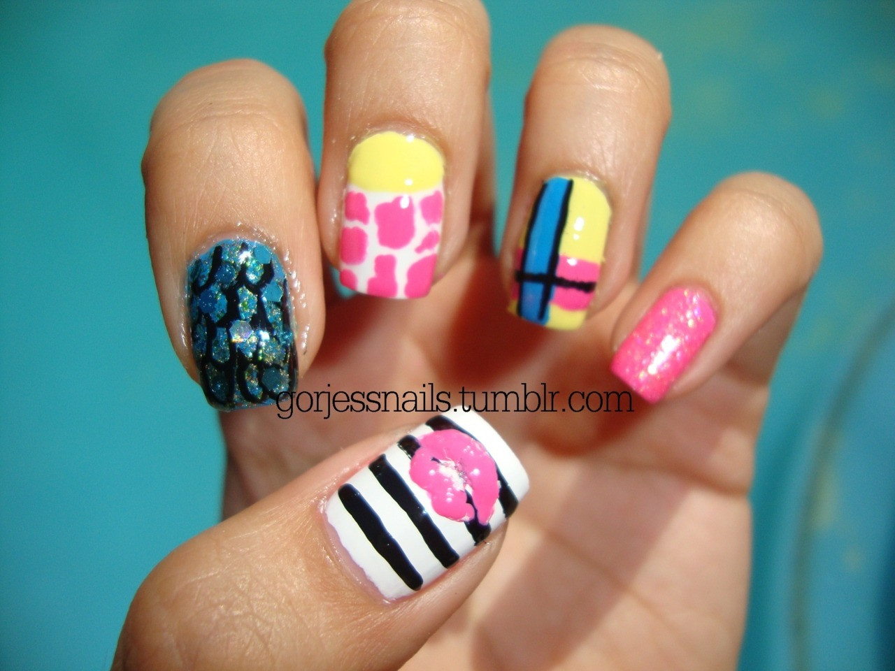 Nicki Minaj Nail Designs
 Gorjess Nails Nicki Minaj Super Bass inspired nail art