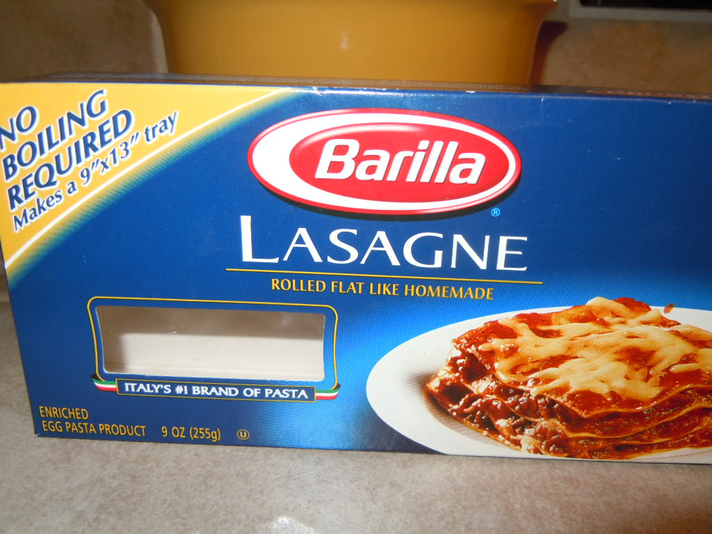 No Cook Lasagna Noodles
 Won in the Oven Garden Patch Cannelloni