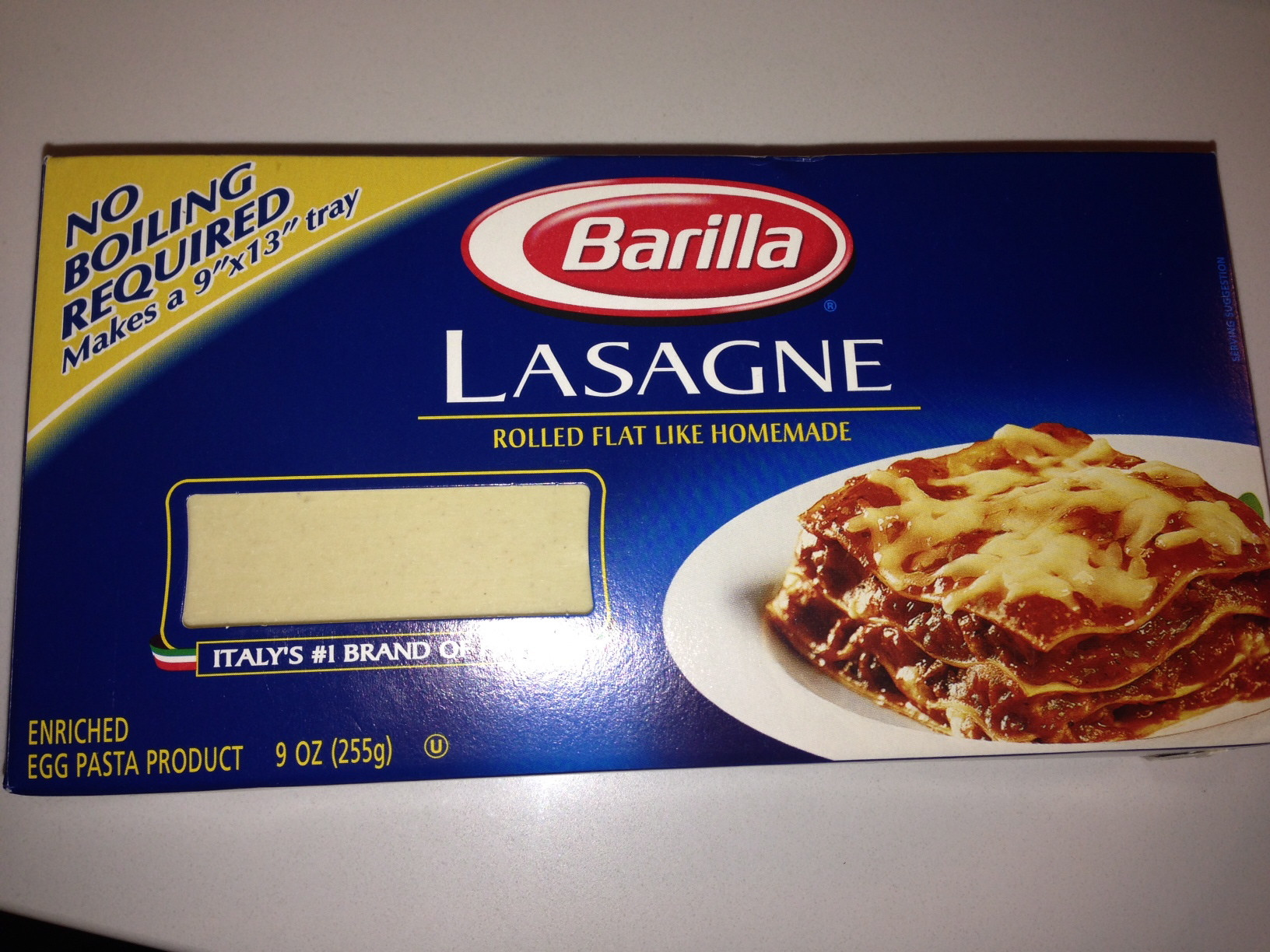 No Cook Lasagna Noodles
 Barilla No Cook Lasagna Sheets