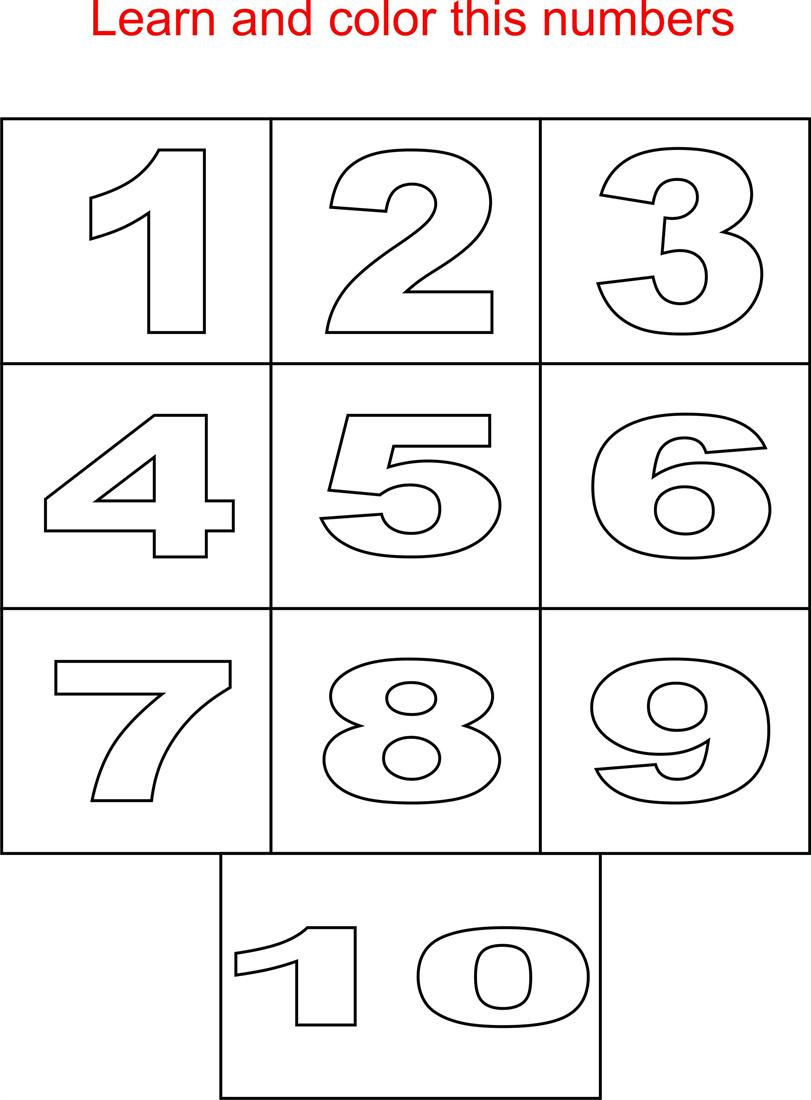 Number Coloring Pages For Toddlers
 Numbers coloring pages for kids