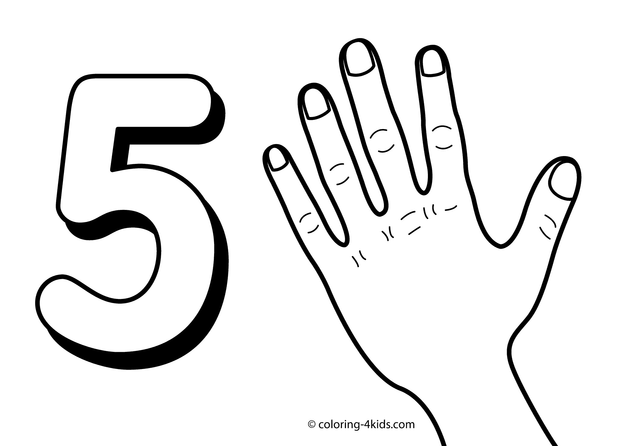 Number Coloring Pages For Toddlers
 5 numbers coloring pages for kids printable free digits