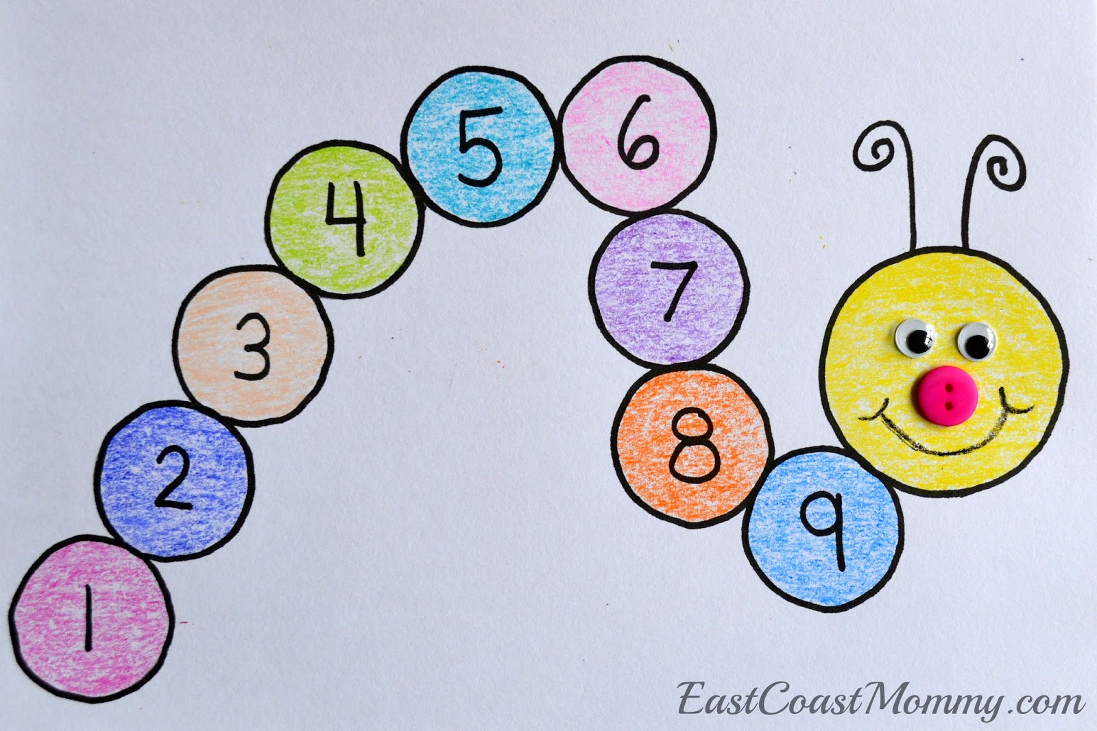 Number Crafts For Preschoolers
 East Coast Mommy Number Crafts Number NINE Monster