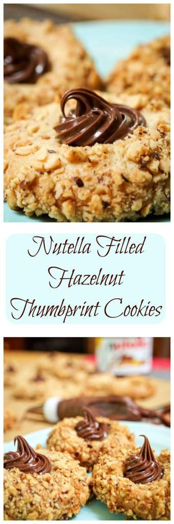 Nutella Filled Cookies
 Nutella Filled Hazelnut Thumbprint Cookies