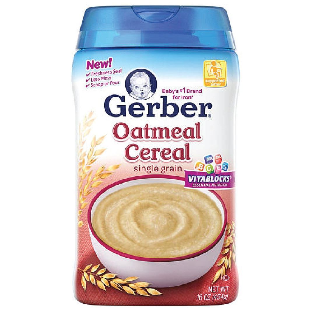 Oats For Baby
 Gerber Oatmeal Cereal Single Gain