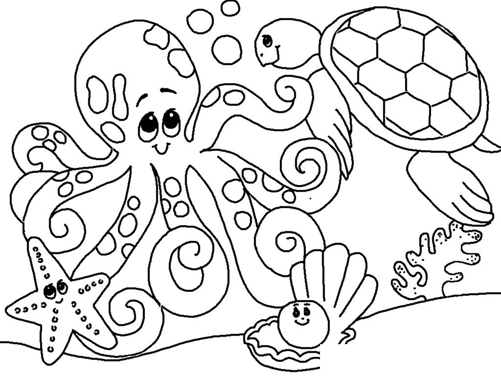 Ocean Coloring Pages For Kids
 Free Under the Sea Coloring Pages to print for kids