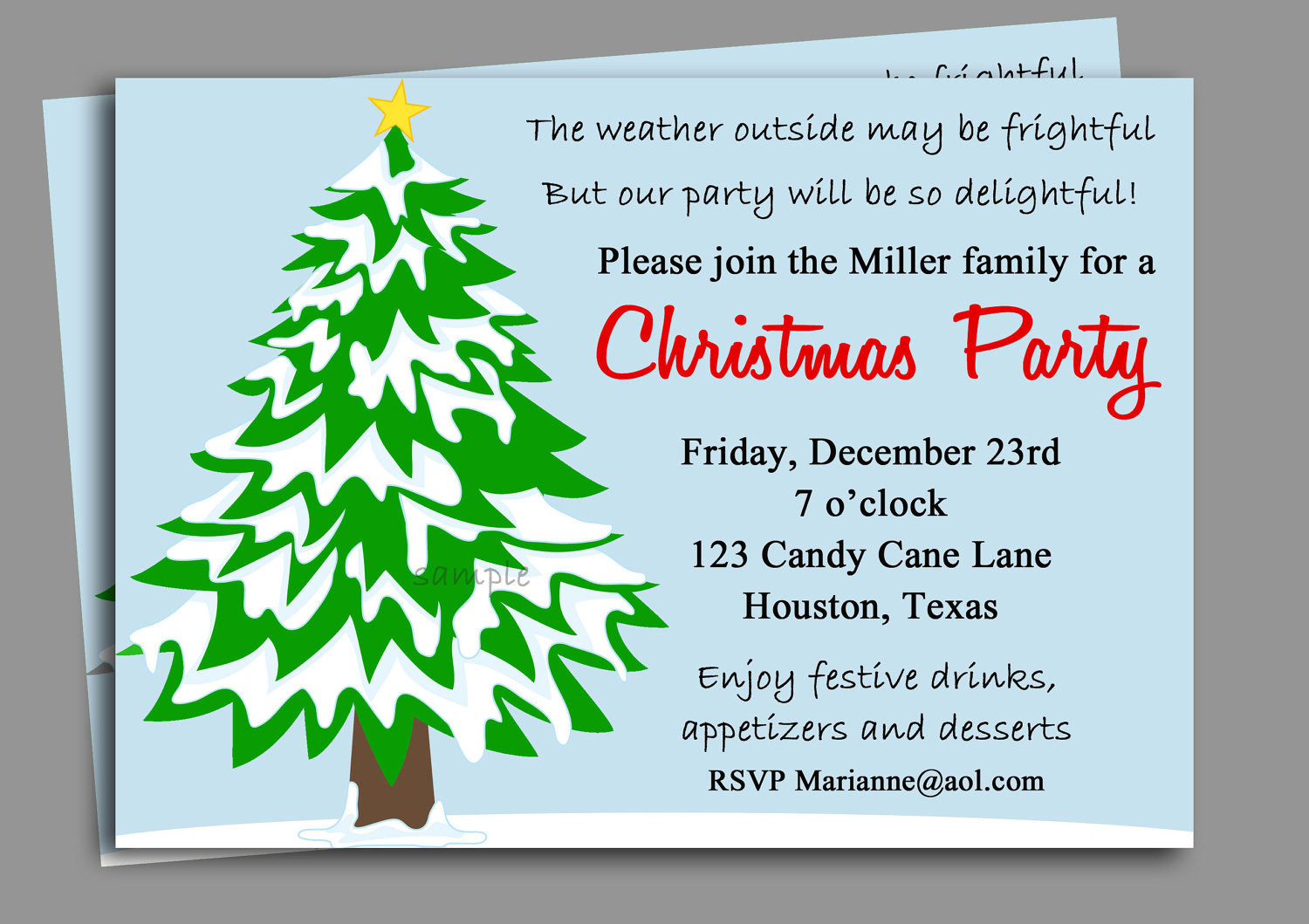 Office Christmas Party Invitation Wording Ideas
 Christmas Party Invitation Printable Winter Wonderland