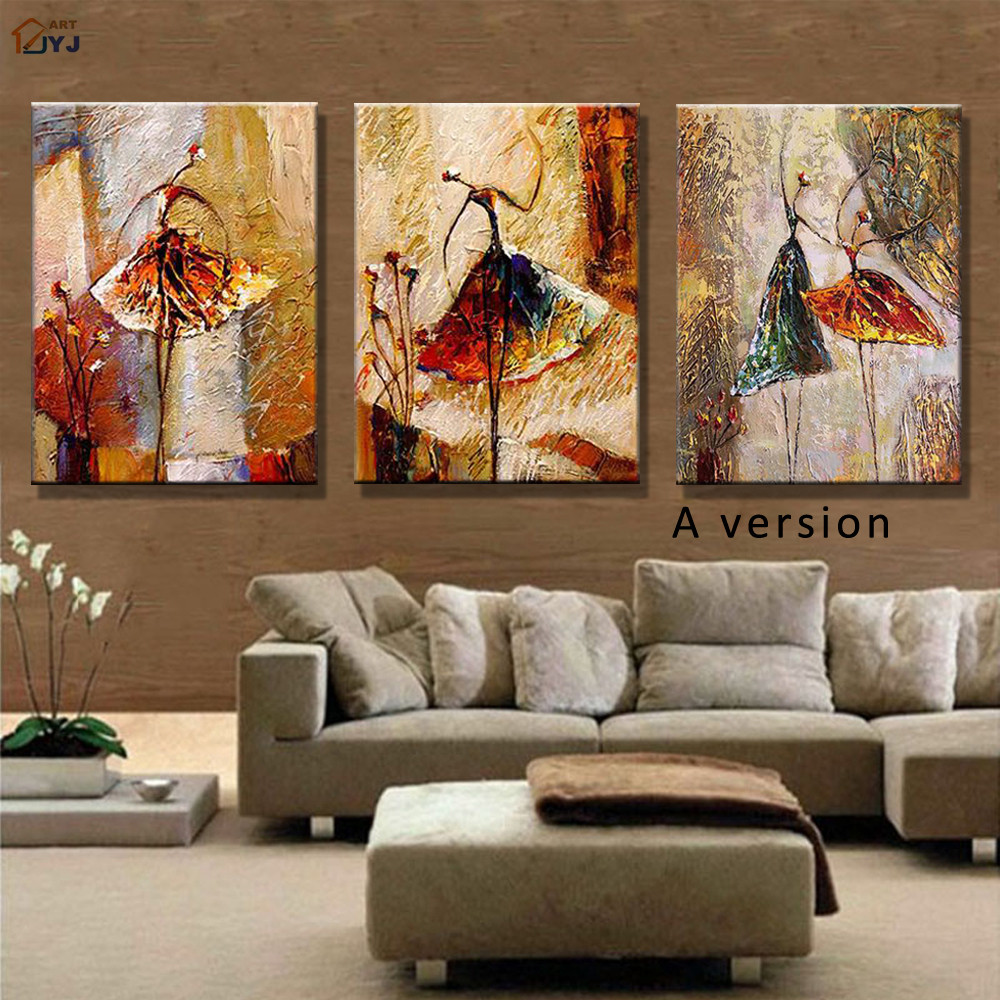 Oil Painting For Living Room
 Ballet Dancer Picture Hand Painted Modern Abstract Oil
