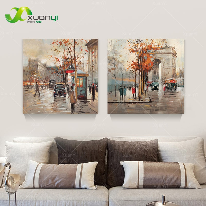 Oil Painting For Living Room
 Aliexpress Buy 2 Pieces Canvas Art Modern Painting