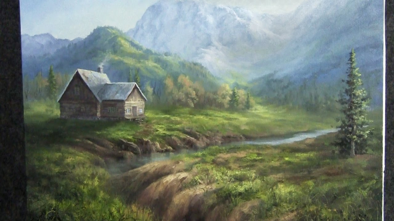 Oil Painting Landscape
 Oil Painting Mountain Cabin