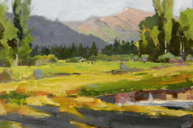 Oil Painting Landscape
 in plein air "Teanaway Valley Ranch" plein air landscape
