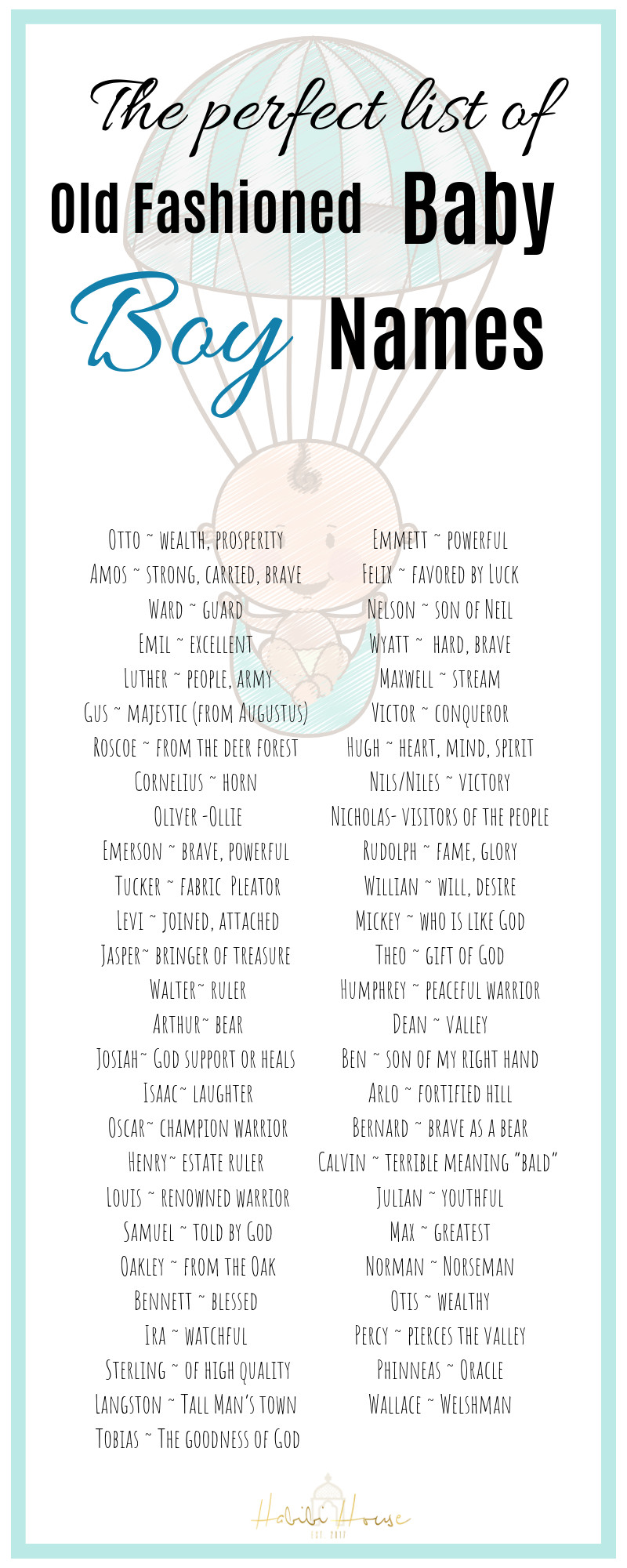 Old Fashion Baby Boy Names
 Old Fashioned Baby Boy Names Baby names