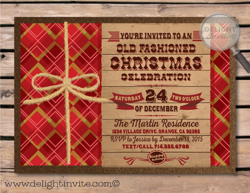 Old Fashioned Christmas Party Ideas
 Old Fashioned Christmas Party Invitations [DI
