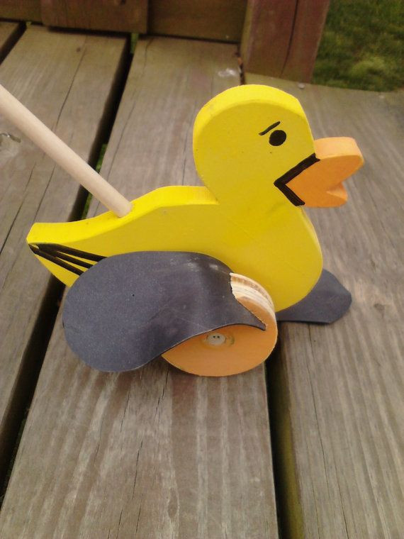 Old Fashioned Kids Toys
 Old Fashion Wooden DUCK PUSH TOY Flapper toys
