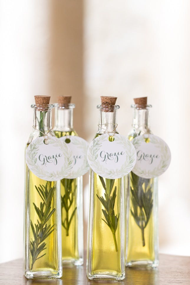 Olive Oil Wedding Favors
 How to Throw a Tuscan Style Wedding on a “Can’t Fly to