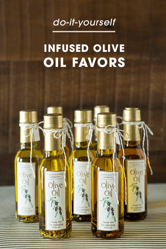 Olive Oil Wedding Favors
 Learn How Easy it is to Infuse Your Own Olive Oil as Gifts
