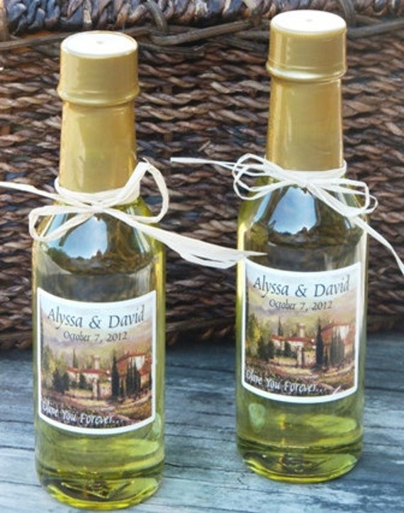 Olive Oil Wedding Favors
 Items similar to Homemade Olive Oil Favors Bridal Shower