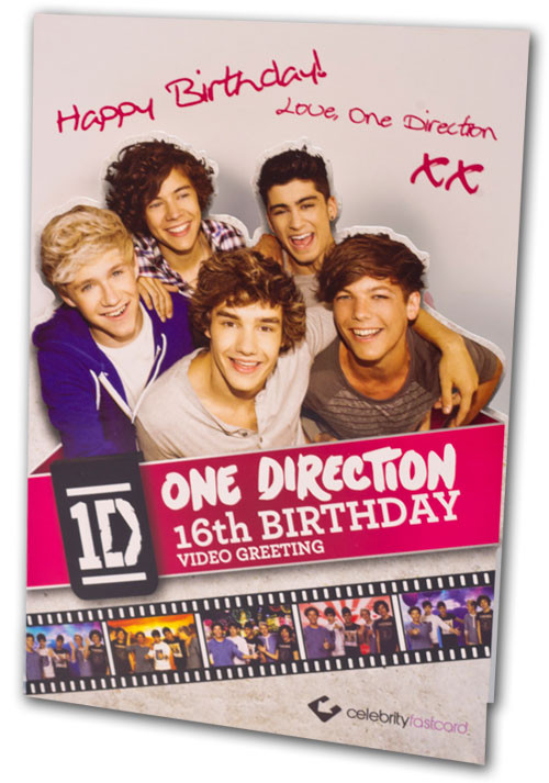 One Direction Birthday Cards
 CFC001 e Direction Video Greeting Cards Sampler Assortment
