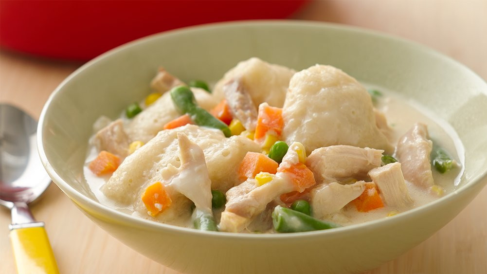 One Pot Chicken And Dumplings
 e Pot Cheesy Chicken and Mini Dumplings recipe from