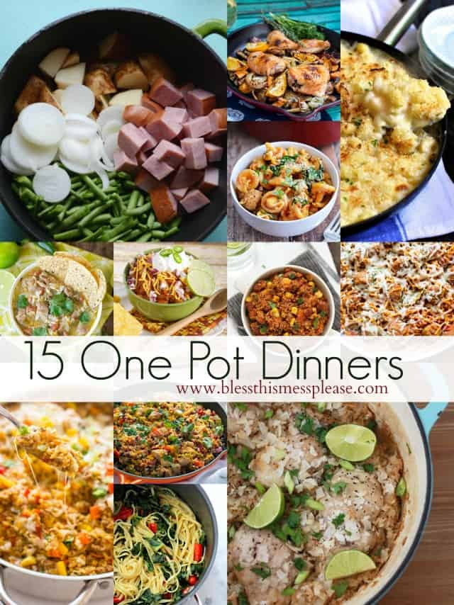 One Pot Dinner Recipes
 15 Simple e Pot Dinner Ideas Bless This Mess