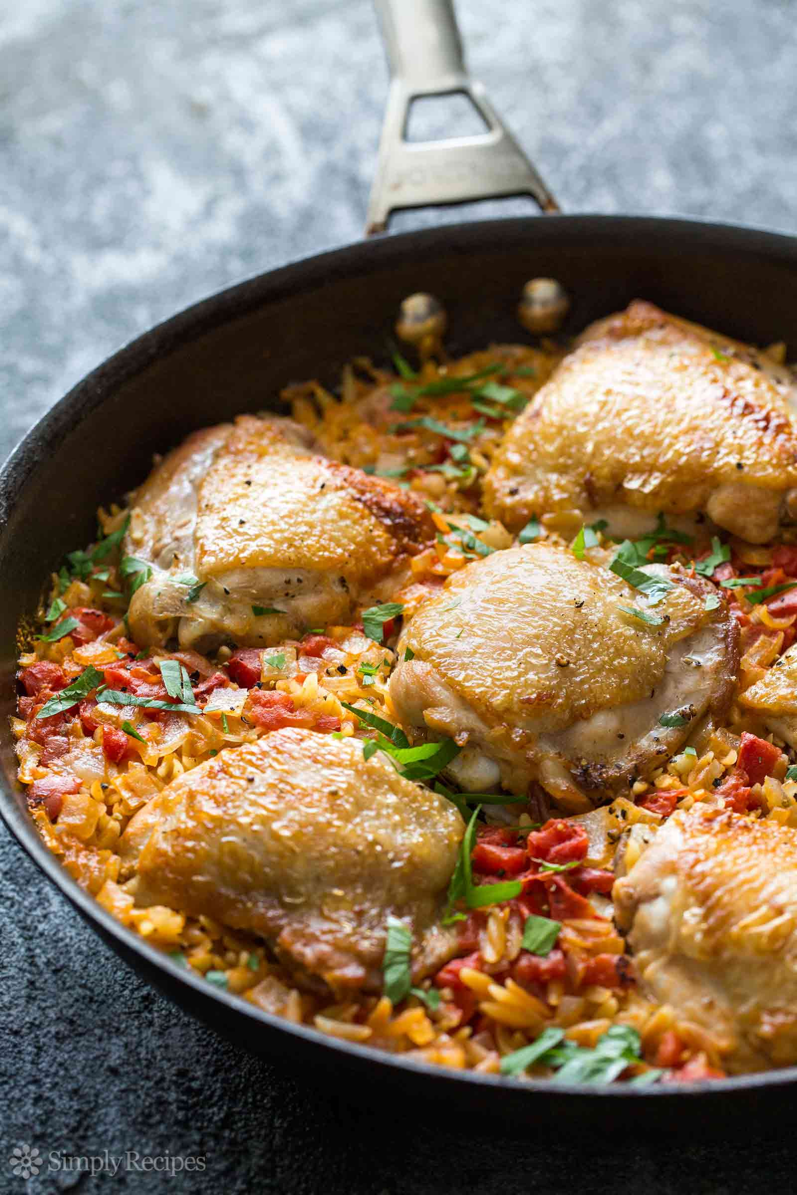 One Pot Dinner Recipes
 e Pot Chicken and Orzo Recipe