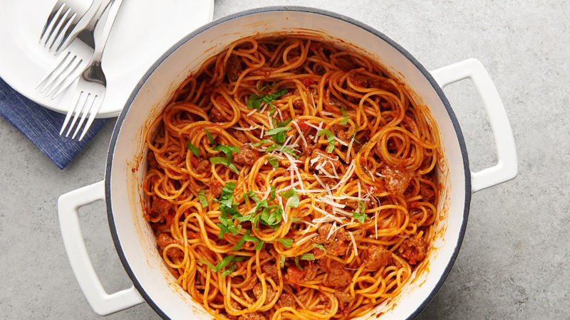 One Pot Spaghetti Recipe
 e Pot Creamy Spaghetti Recipe Pillsbury
