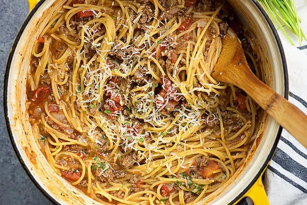 One Pot Spaghetti Recipe
 e Pot Spaghetti — Buns In My Oven
