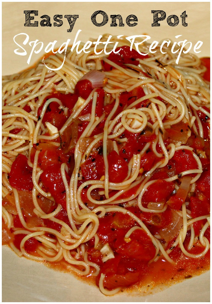 One Pot Spaghetti Recipe
 Easy e Pot Spaghetti Recipe
