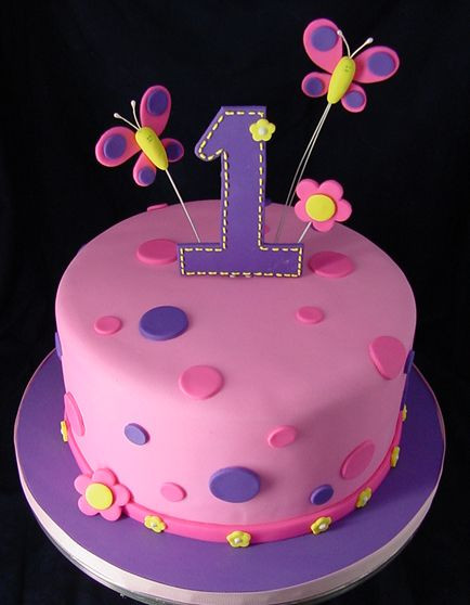 One Year Birthday Cake
 1st Birthday Cakes For Girls