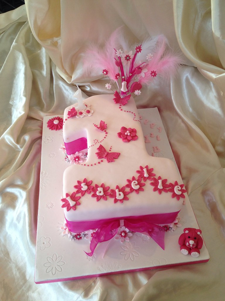 One Year Birthday Cake
 Baby girls 1st birthday cake Karen Kavanagh