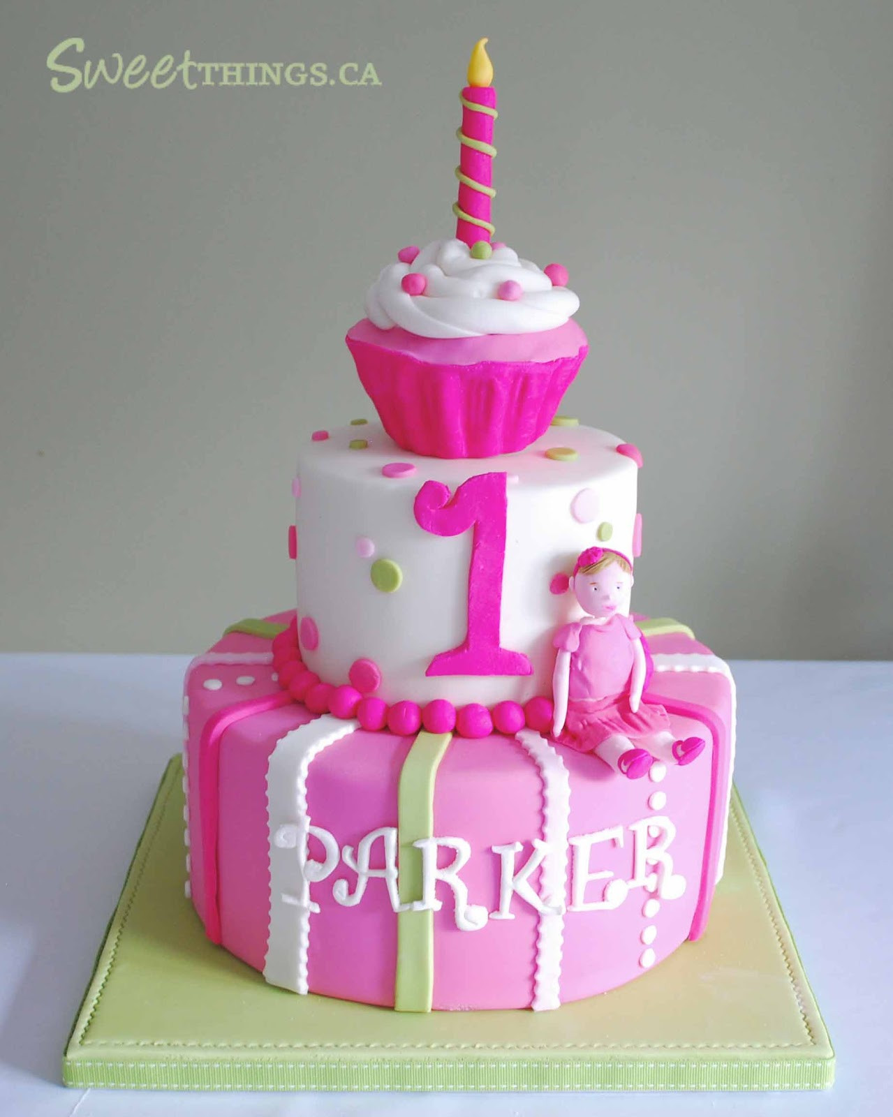 One Year Birthday Cake
 SweetThings Colorful 1st Birthday Cake