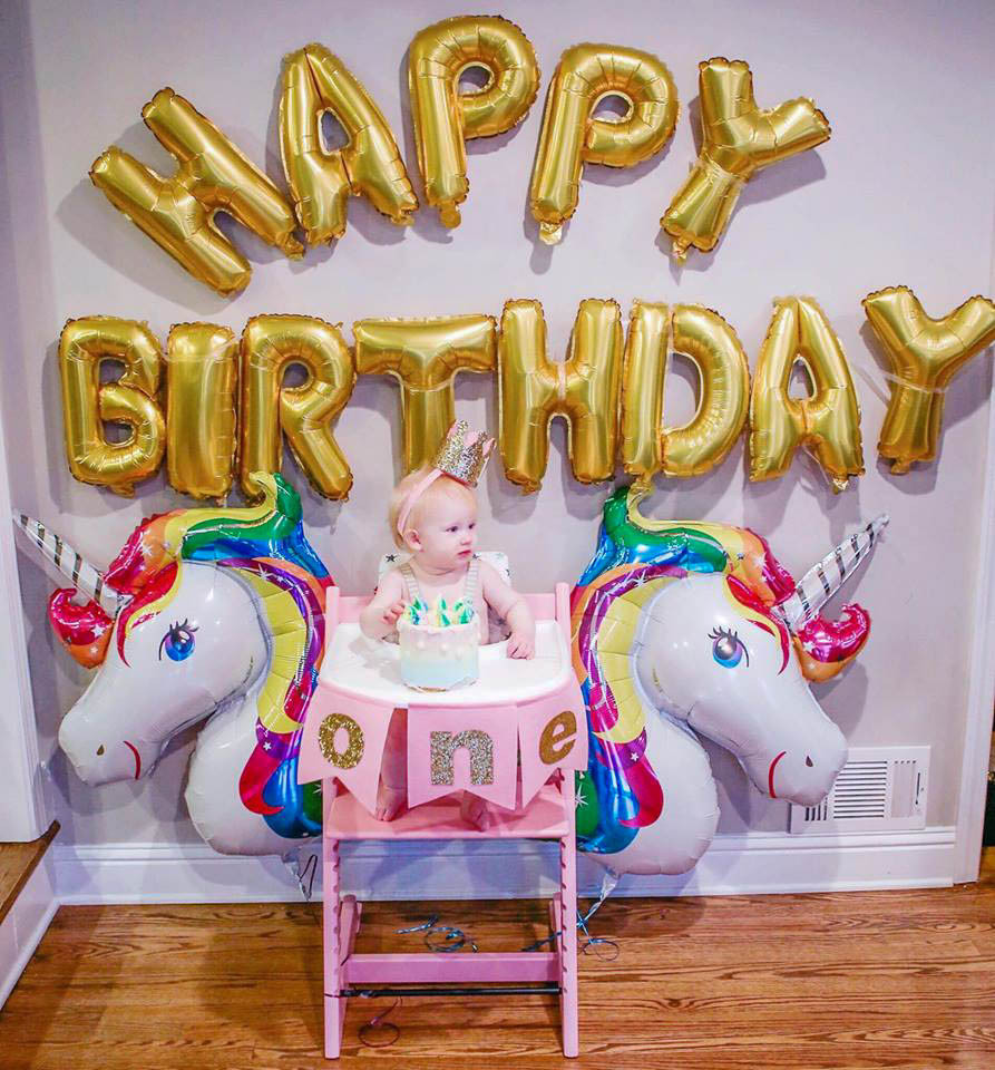 One Year Old Birthday Party Ideas
 Unicorn Birthday Party with Stokke