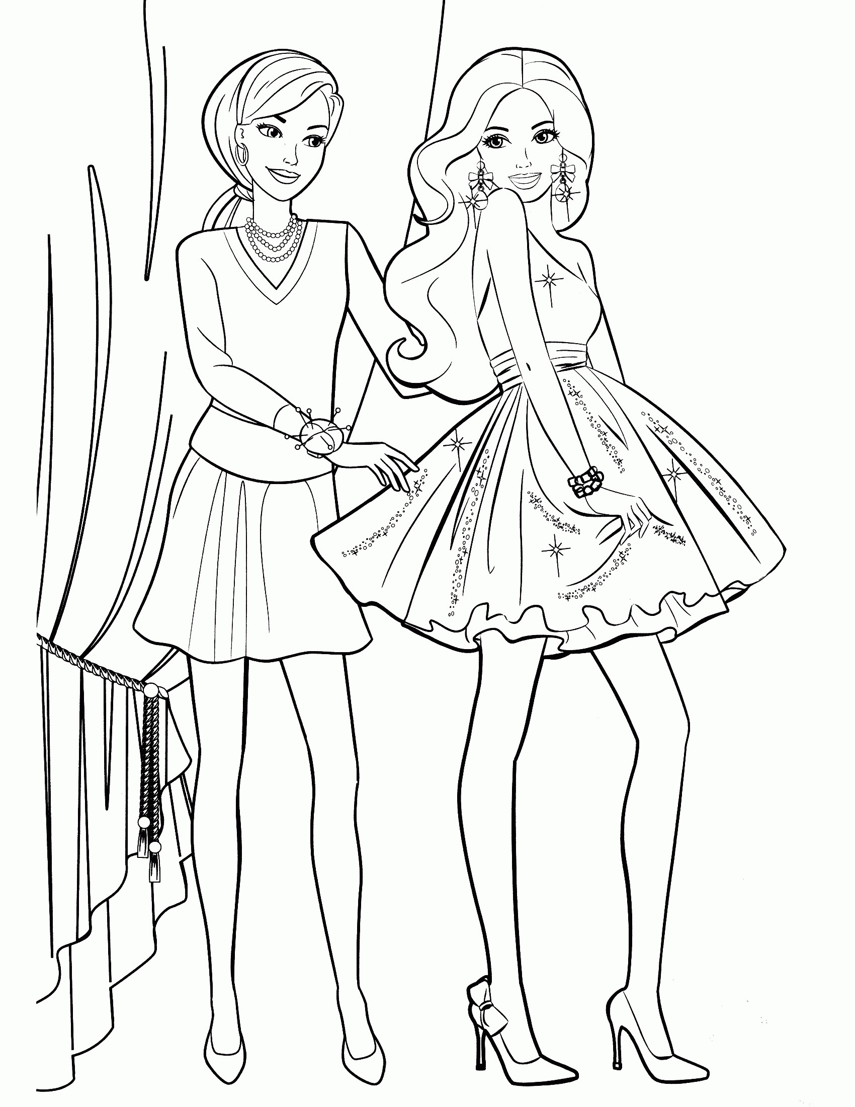 Online Printable Coloring Pages For Girls
 Fashion Coloring Pages For Girls Printable Coloring Home